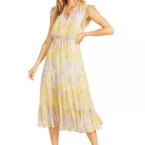 BB Dakota by Steve Madden Yellow Midi Dress, Small